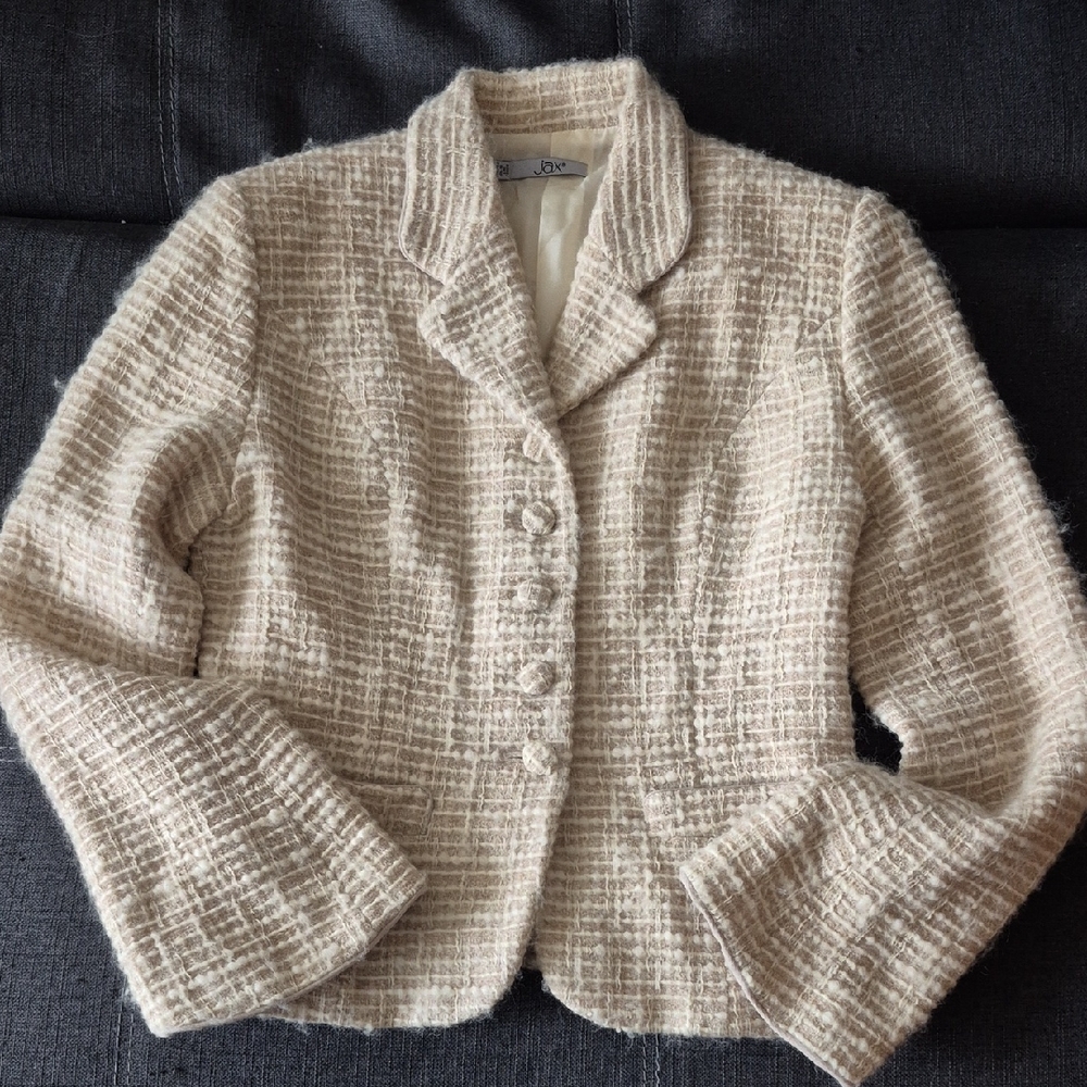 Jax Cream Textured Blazer